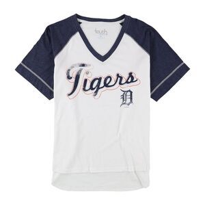 Touch Womens Detroit Tigers Embellished T-Shirt, White, M, DM
